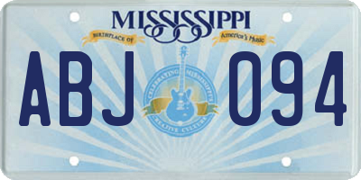 MS license plate ABJ094