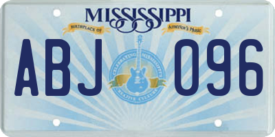 MS license plate ABJ096