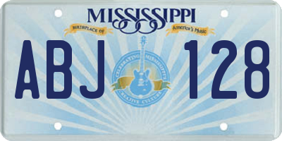 MS license plate ABJ128