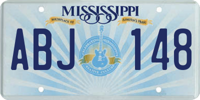MS license plate ABJ148