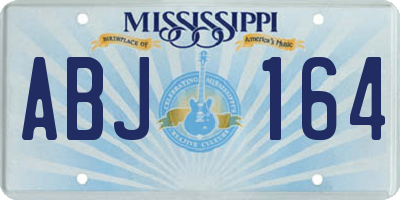 MS license plate ABJ164