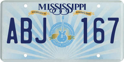 MS license plate ABJ167
