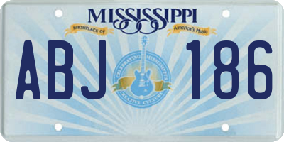 MS license plate ABJ186