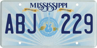 MS license plate ABJ229