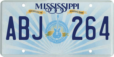 MS license plate ABJ264