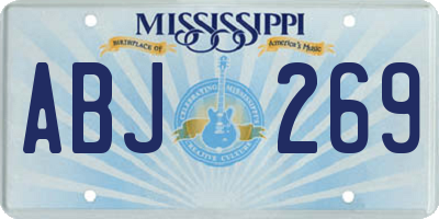 MS license plate ABJ269