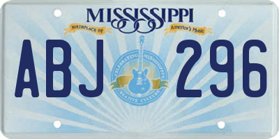 MS license plate ABJ296