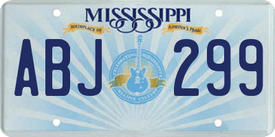 MS license plate ABJ299