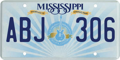 MS license plate ABJ306