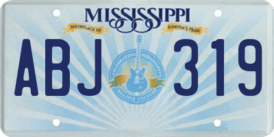MS license plate ABJ319