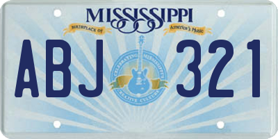 MS license plate ABJ321