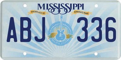 MS license plate ABJ336
