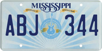 MS license plate ABJ344
