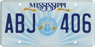 MS license plate ABJ406