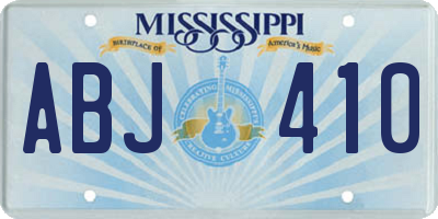 MS license plate ABJ410