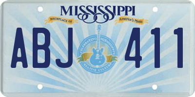 MS license plate ABJ411