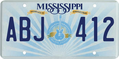 MS license plate ABJ412