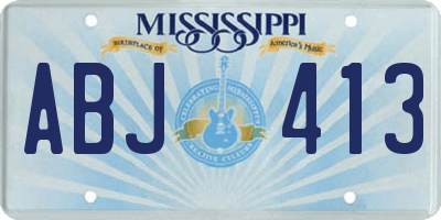 MS license plate ABJ413
