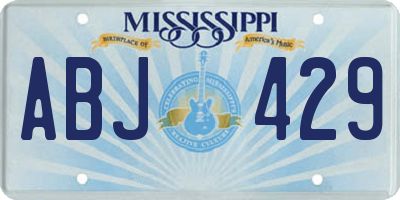 MS license plate ABJ429