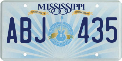 MS license plate ABJ435