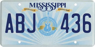 MS license plate ABJ436