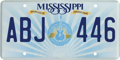 MS license plate ABJ446