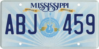 MS license plate ABJ459