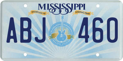 MS license plate ABJ460