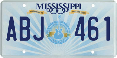 MS license plate ABJ461
