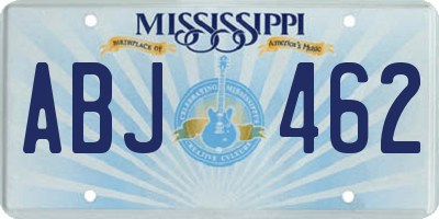 MS license plate ABJ462