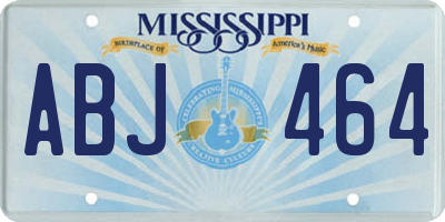 MS license plate ABJ464