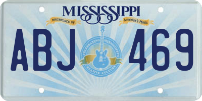 MS license plate ABJ469