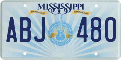MS license plate ABJ480