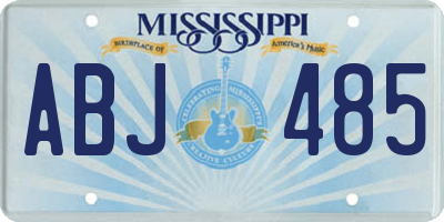 MS license plate ABJ485