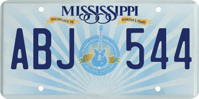 MS license plate ABJ544