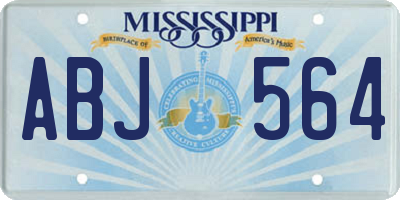 MS license plate ABJ564