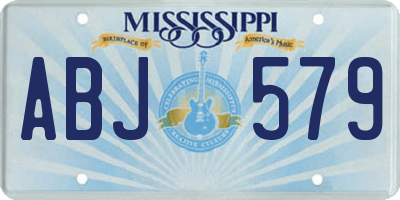 MS license plate ABJ579
