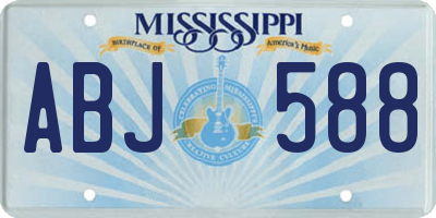 MS license plate ABJ588