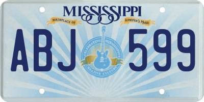 MS license plate ABJ599