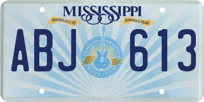 MS license plate ABJ613