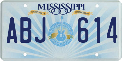 MS license plate ABJ614