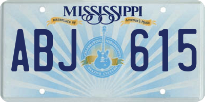 MS license plate ABJ615