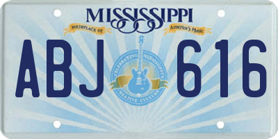 MS license plate ABJ616