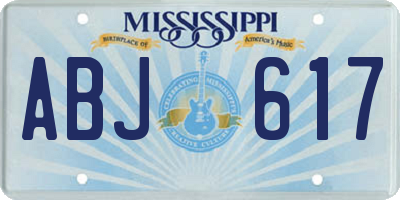 MS license plate ABJ617