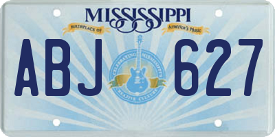 MS license plate ABJ627