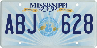 MS license plate ABJ628