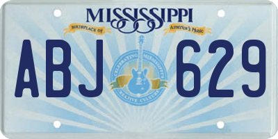 MS license plate ABJ629