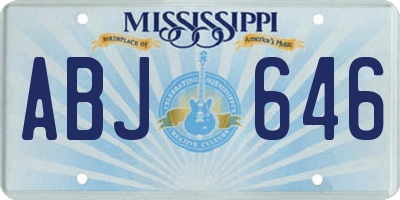 MS license plate ABJ646