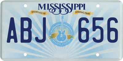 MS license plate ABJ656