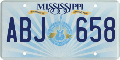 MS license plate ABJ658